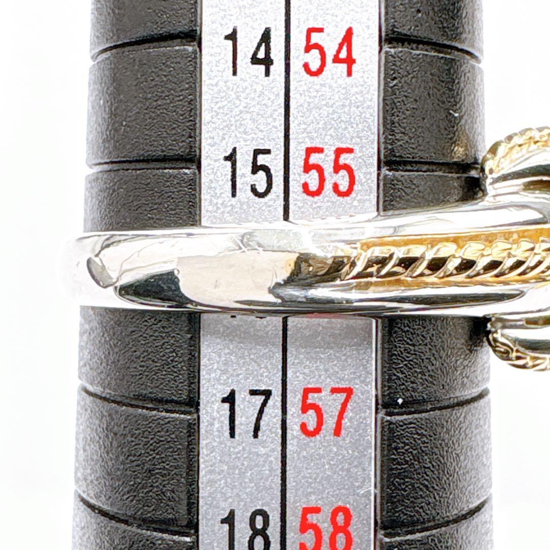 極美品 オールドティファニー シグネチャー コンビ 16号 シルバー k18