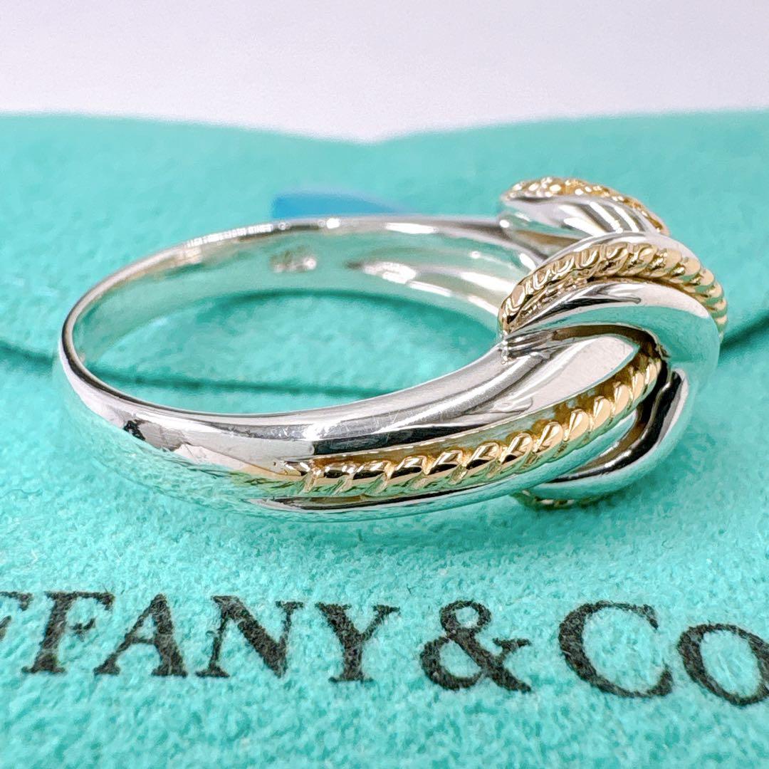 極美品 オールドティファニー シグネチャー コンビ 16号 シルバー k18