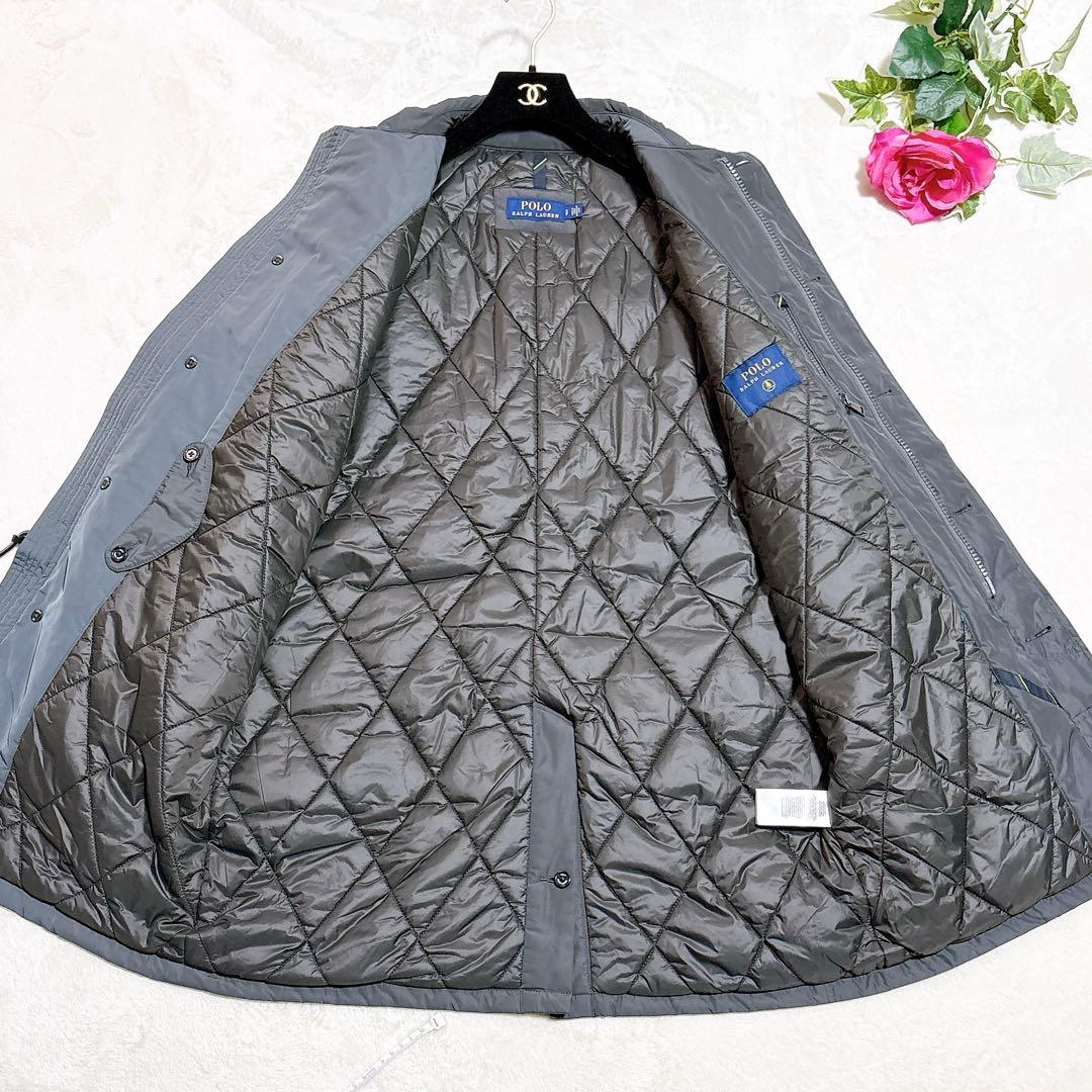 未使用✨　ポロラルフローレン　ステンカラーコート　中綿ジャケット　グレー