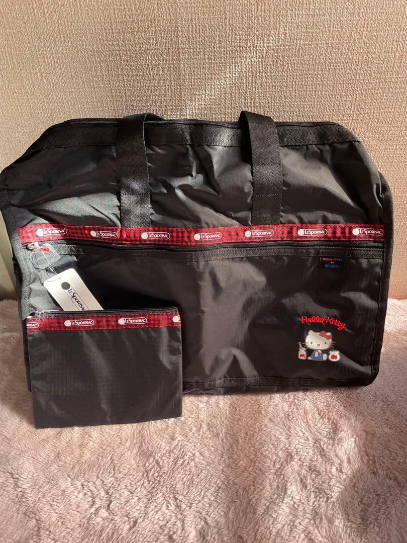 LeSportsac Hello Kitty ボストンバッグ ブラック 大きめ
