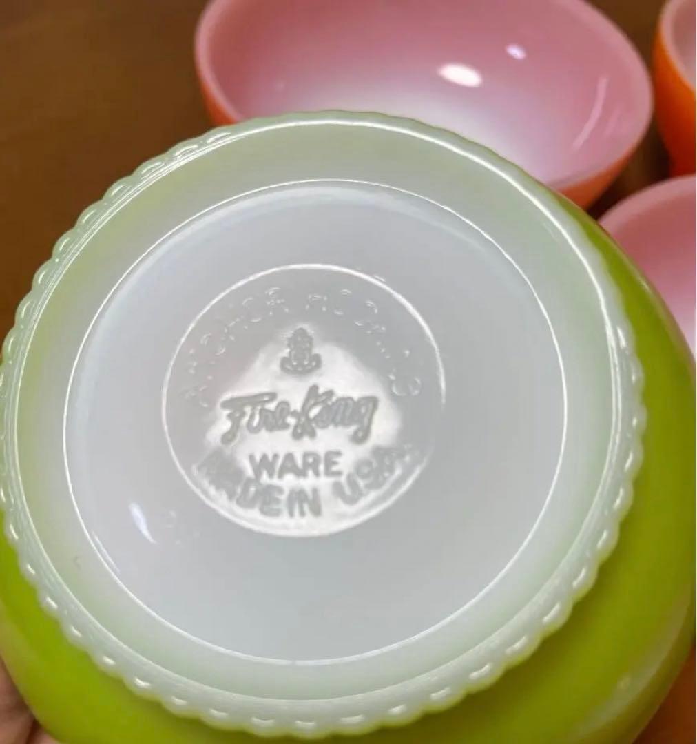 Fire-King ボウル8個　クリスマスカラー