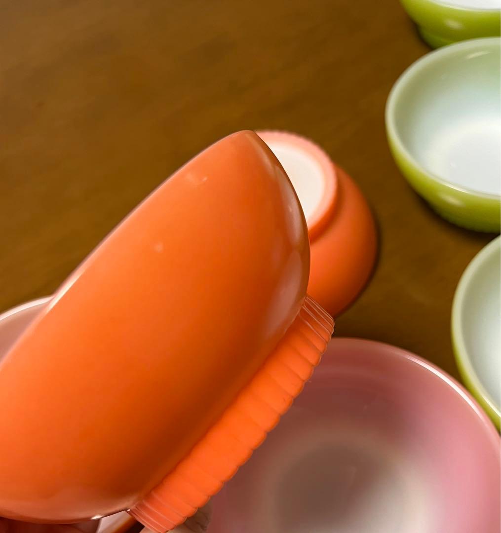 Fire-King ボウル8個　クリスマスカラー