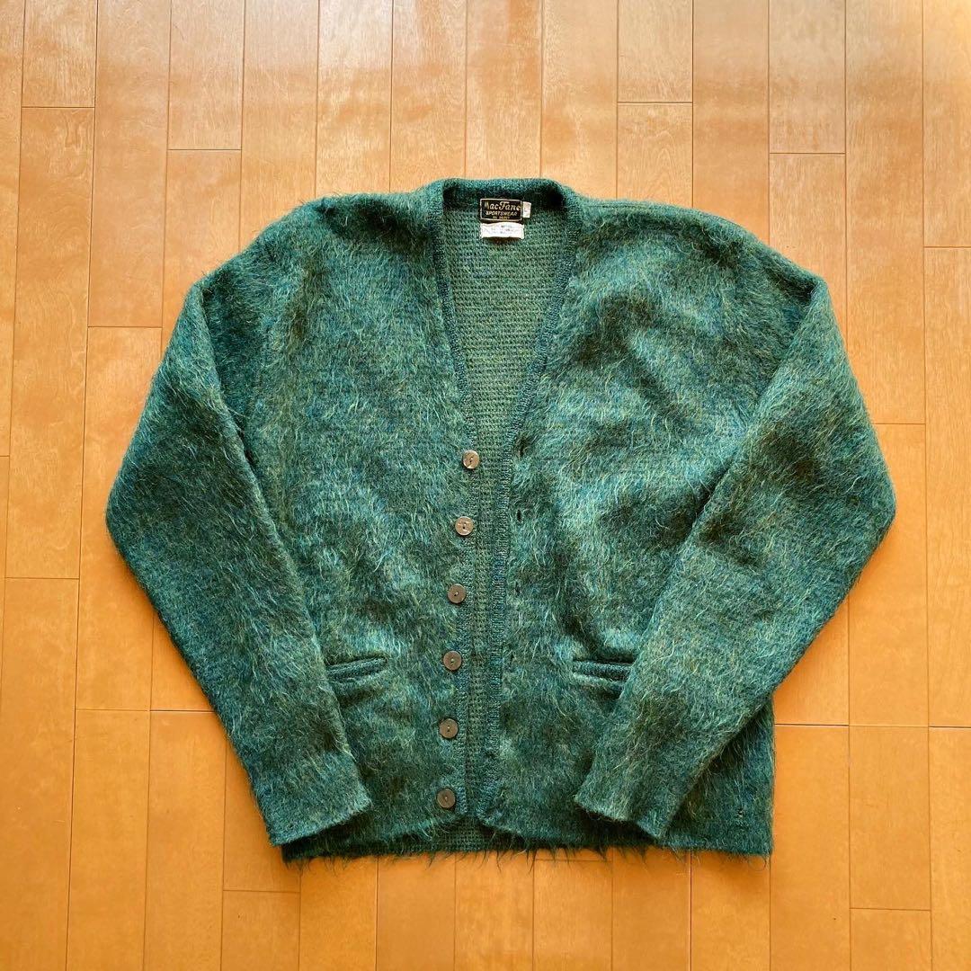 70s ビンテージモヘアカーディガン　毛足長め ヴィンテージ 60s