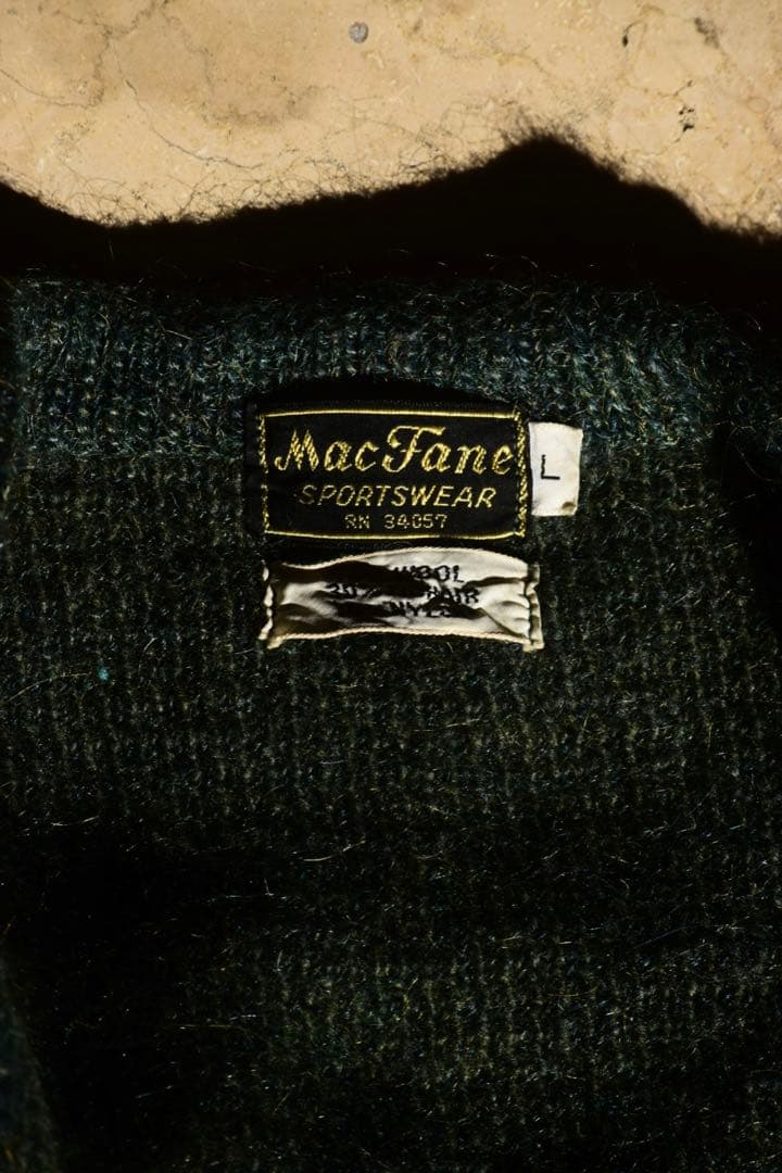 70s ビンテージモヘアカーディガン　毛足長め ヴィンテージ 60s