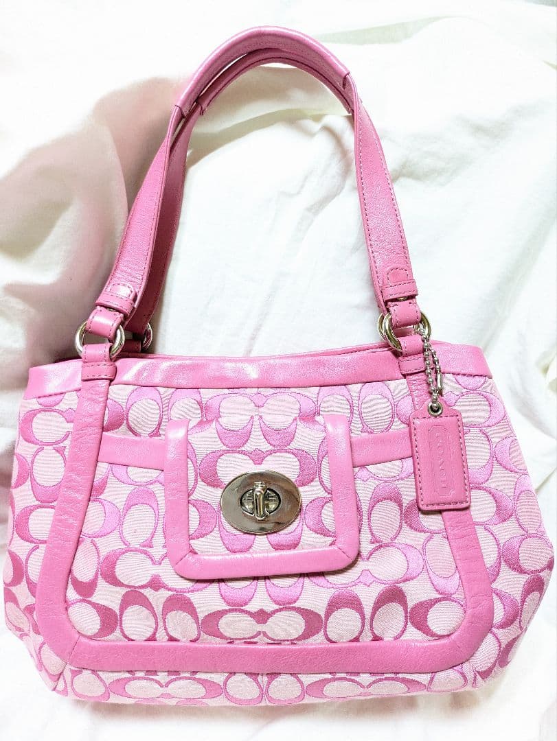 COACH コーチ ピンク トートバッグ 美品