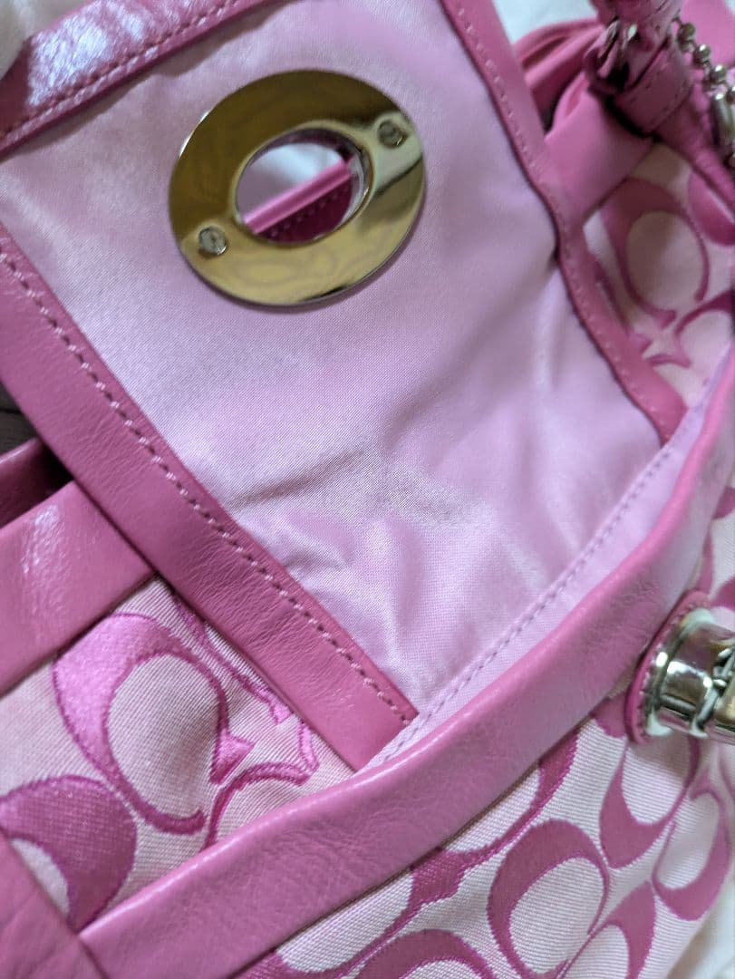 COACH コーチ ピンク トートバッグ 美品