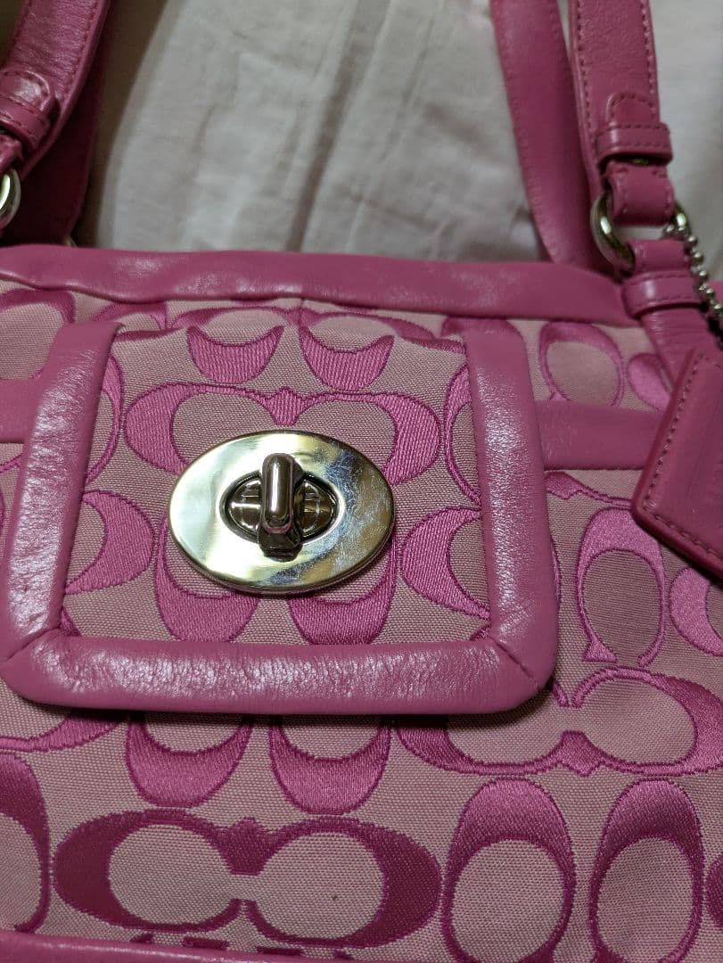 COACH コーチ ピンク トートバッグ 美品
