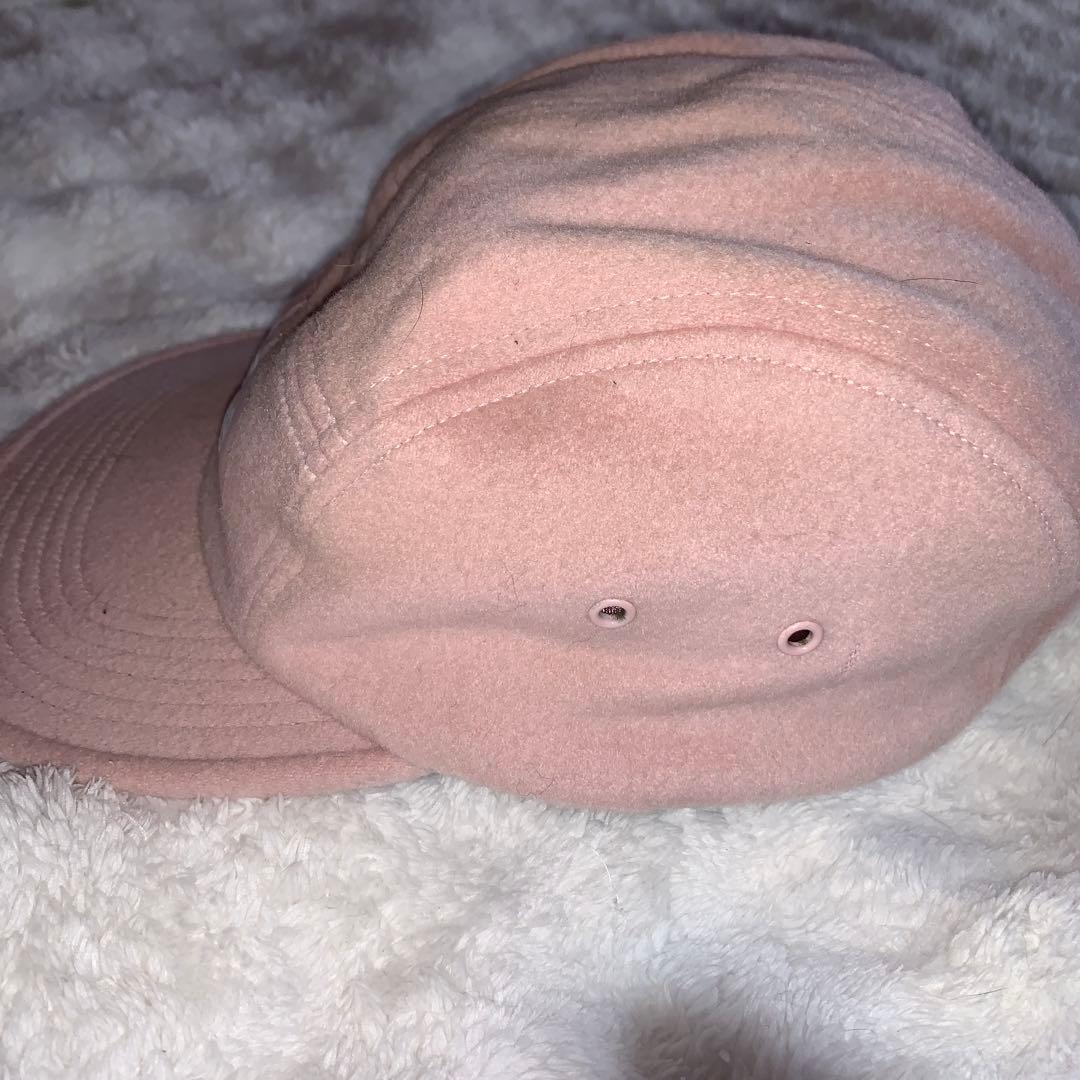 Supreme ピンク フリースキャップ