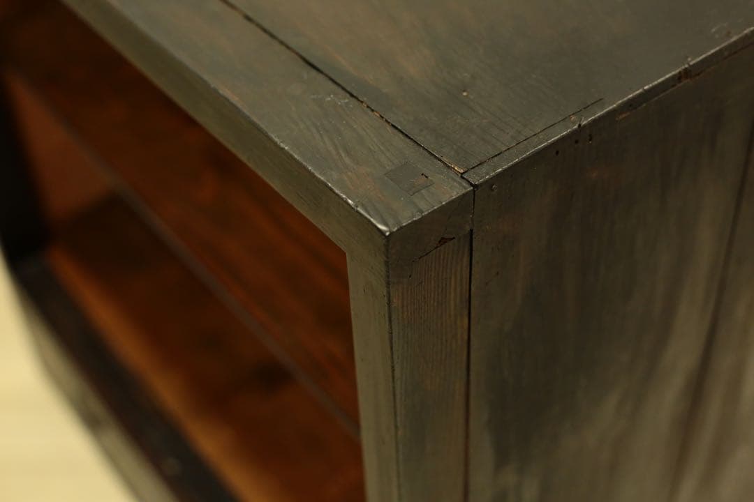 【アンティーク】ガラス戸収納棚