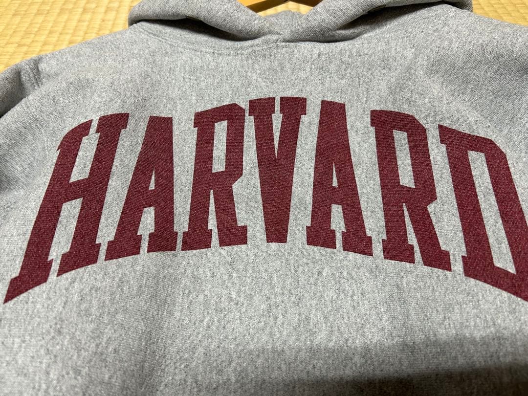 お*ぎ様 赤タグChampion HARVARD パーカー リバースウィーブ