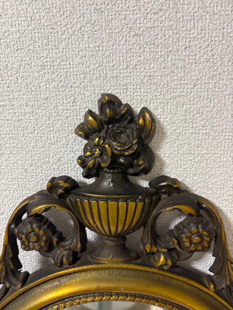 アンティーク風　壁掛けミラー　インテリア　フレンチシャビー　宮殿