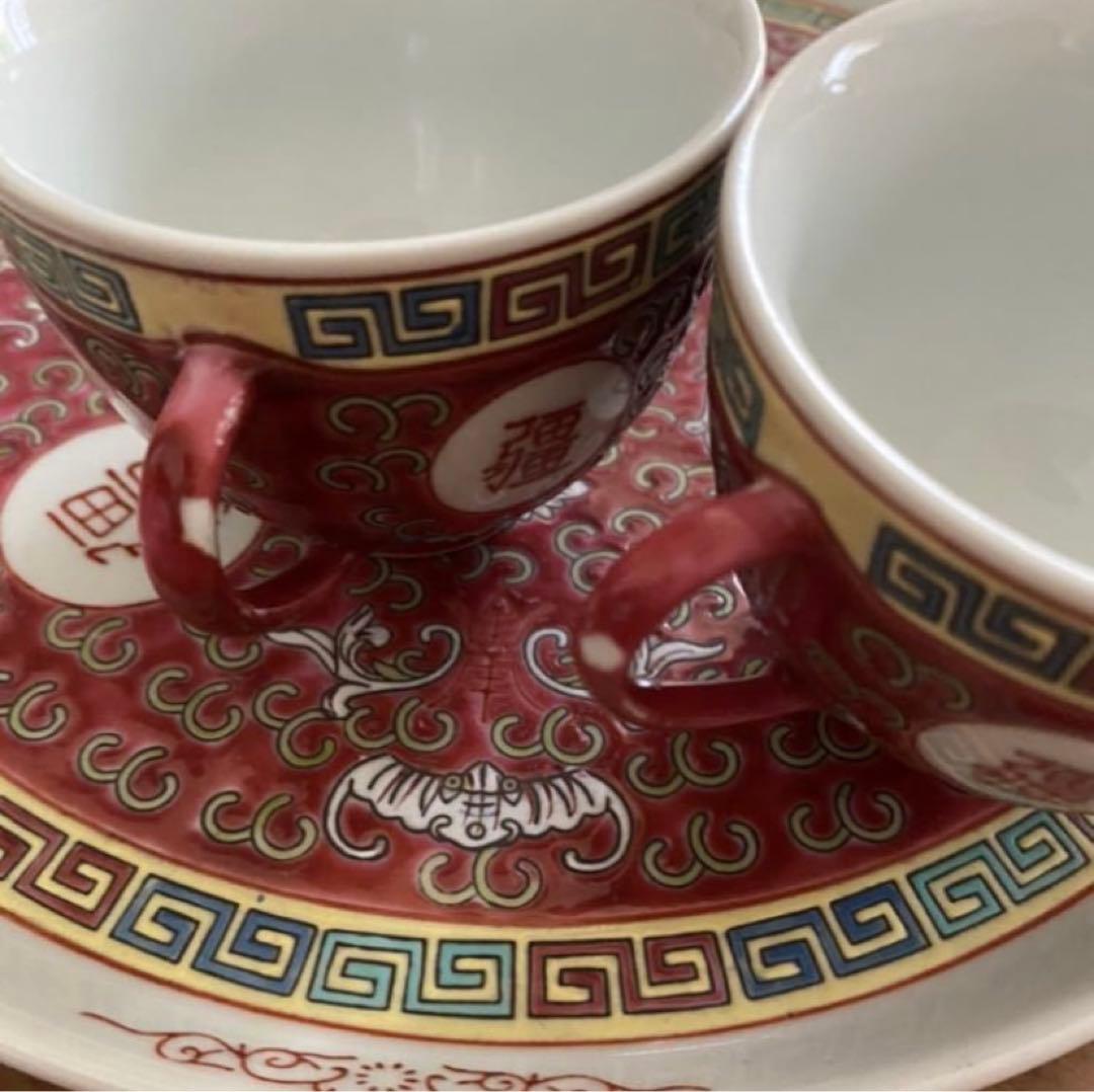 中国美術 景德鎮 粉彩茶器セット　年代物  输出品