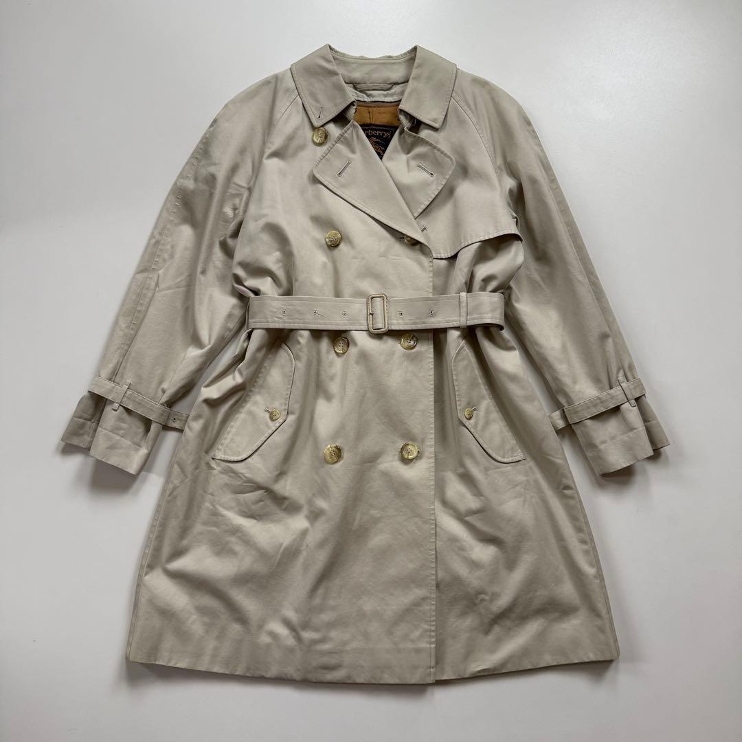 バーバリー トレンチコート ロング丈 ライナー付 ライトベージュ ベルト付き