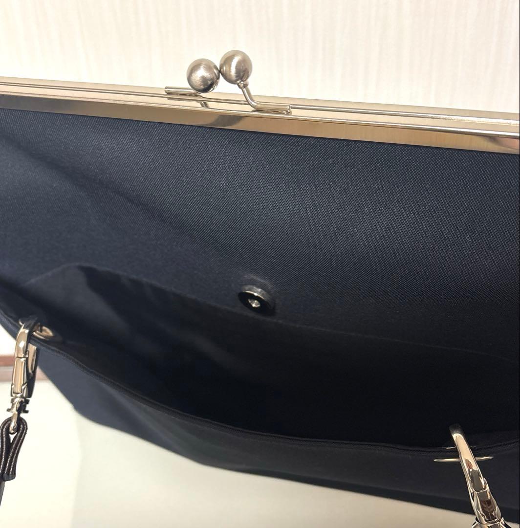 アヤノコウジ　がま口キャリートートバッグ　コーデュラ　ダークネイビー　ビジネス