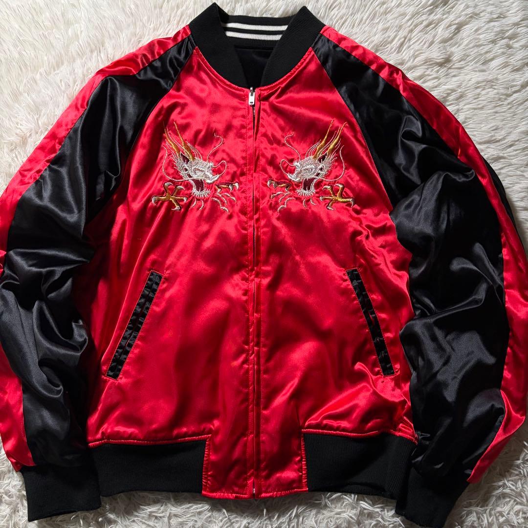 美品/LLサイズ✨hoshihime スカジャン　リバーシブル　別珍　豪華刺繍