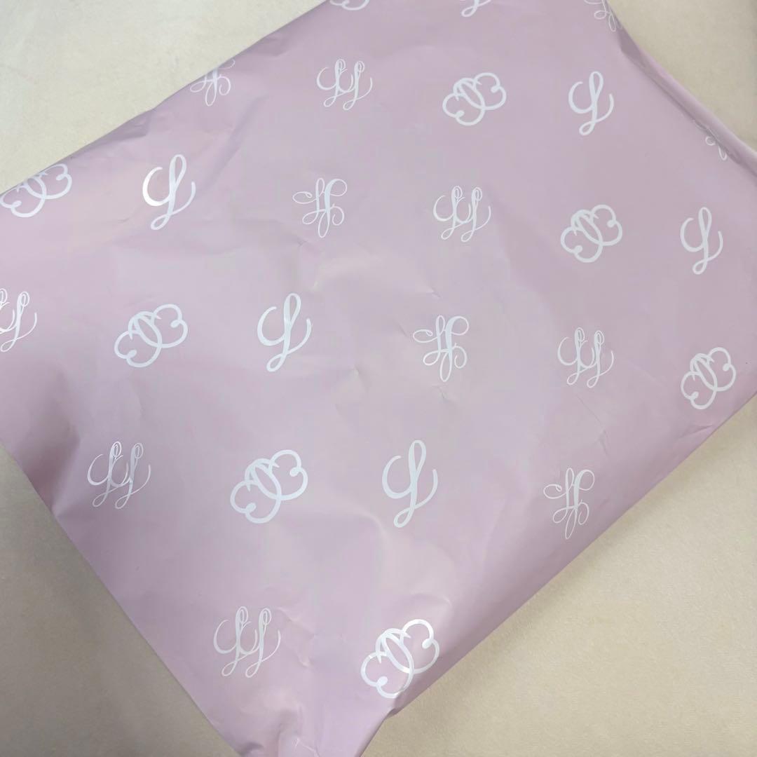 lumignon tweed-like fur knitブラック×ピンク