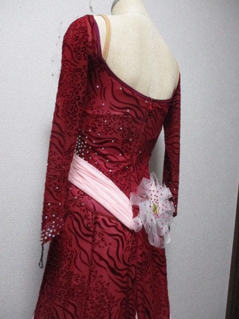 社交ダンス オーダー製品　　エンジフロッキィ～とピンク★ドレスワンピース