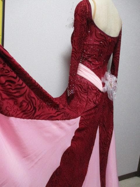 社交ダンス オーダー製品　　エンジフロッキィ～とピンク★ドレスワンピース