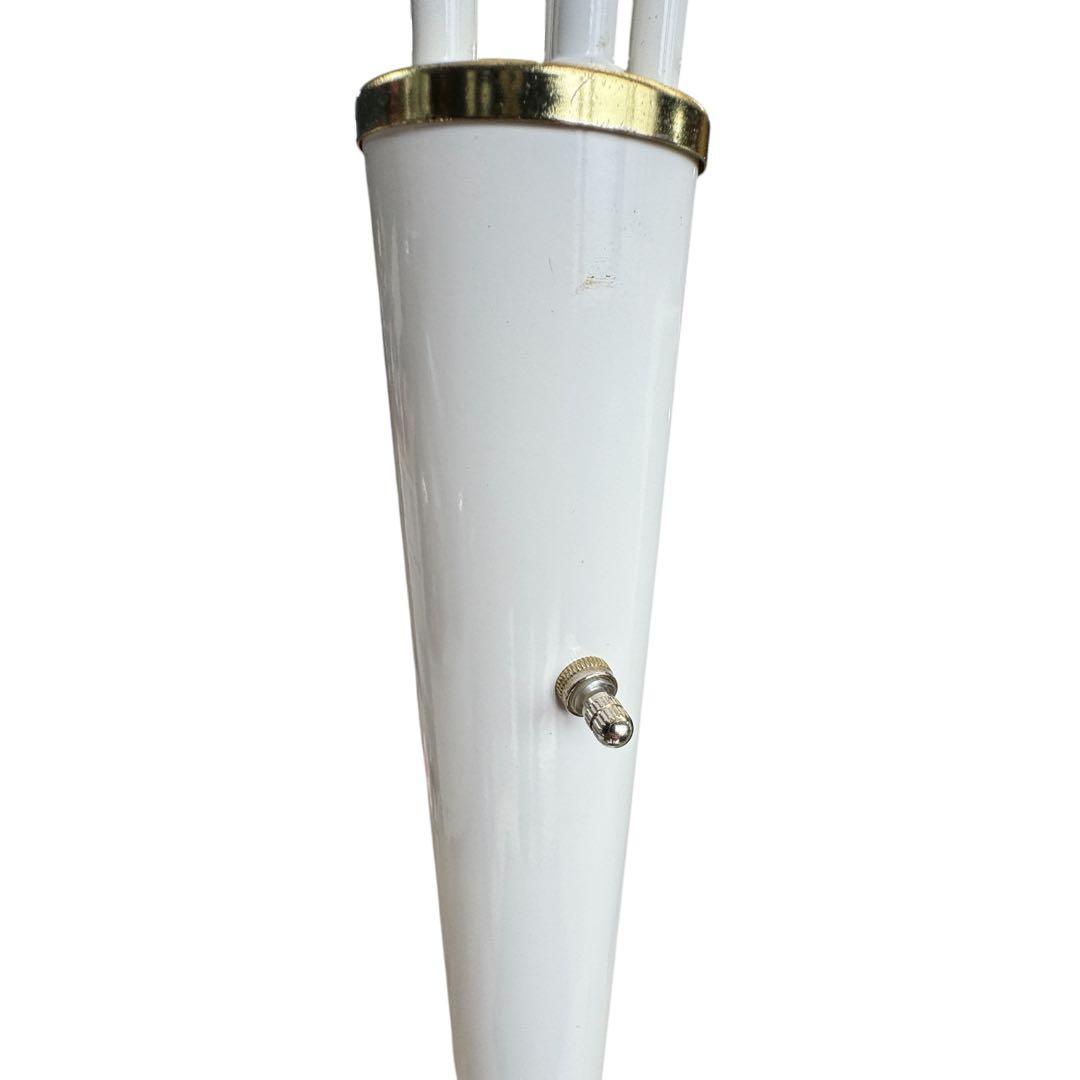 ヨーロピアン5灯 フロアランプ ヴェネチアンガラス風 フラワー ホワイト