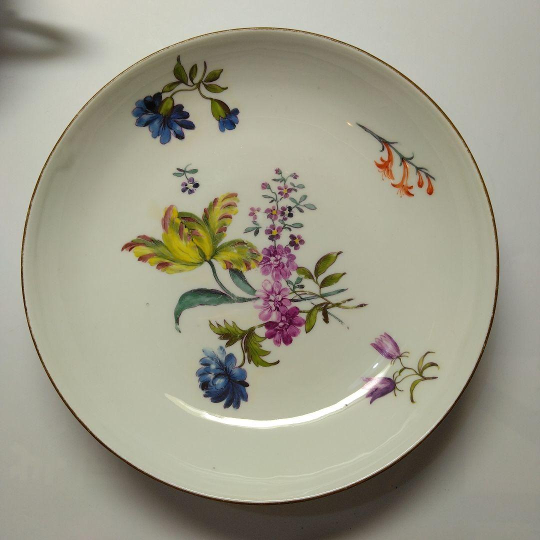 希少品◆マイセンアンティーク◆フラワー コーヒーカップソーサー