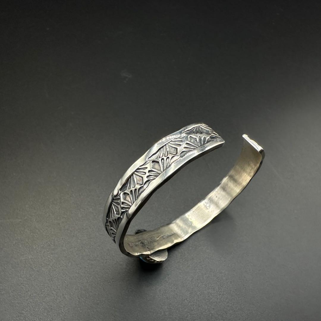 Navajo Sunshine Reeves ターコイズ スタンプワークバングル