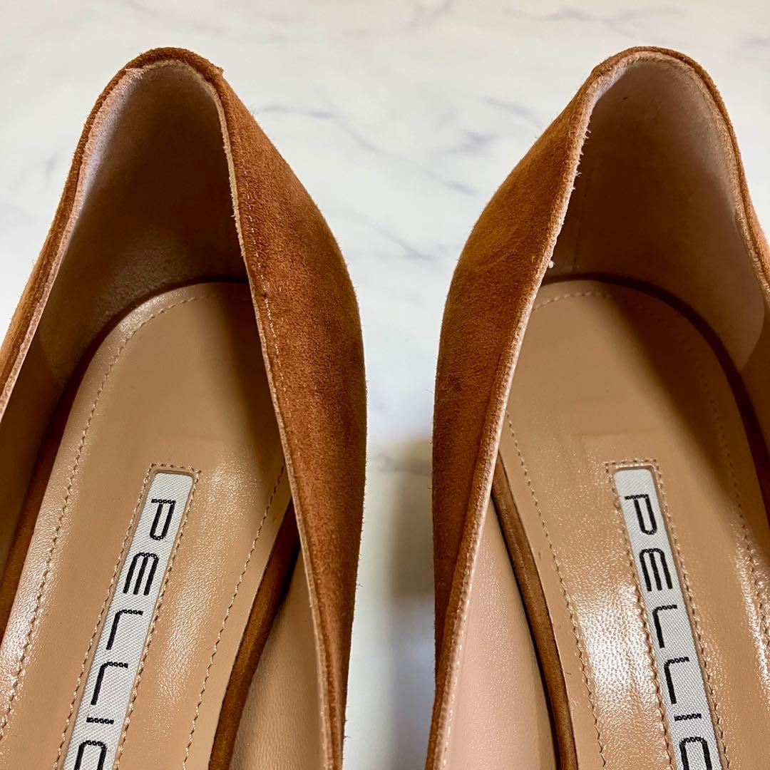 【未使用級】PELLICOペリーコ　ポインテッドトゥ太ヒールパンプスブラウン39