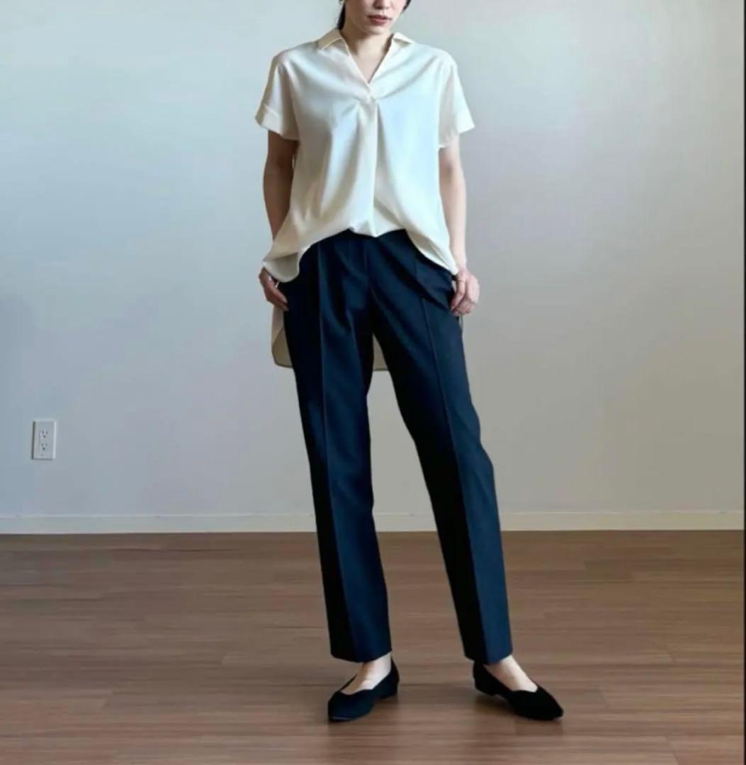 PLST　リネンブレンド ダブルジャケット＆テーパードパンツ　セットアップ