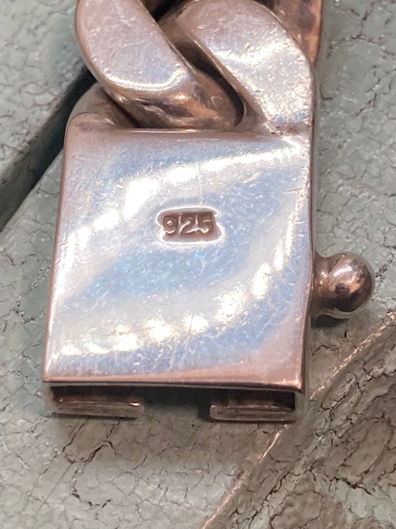 [51] Silver925 / 150g 2面 喜平ブレスレット ヴィンテージ