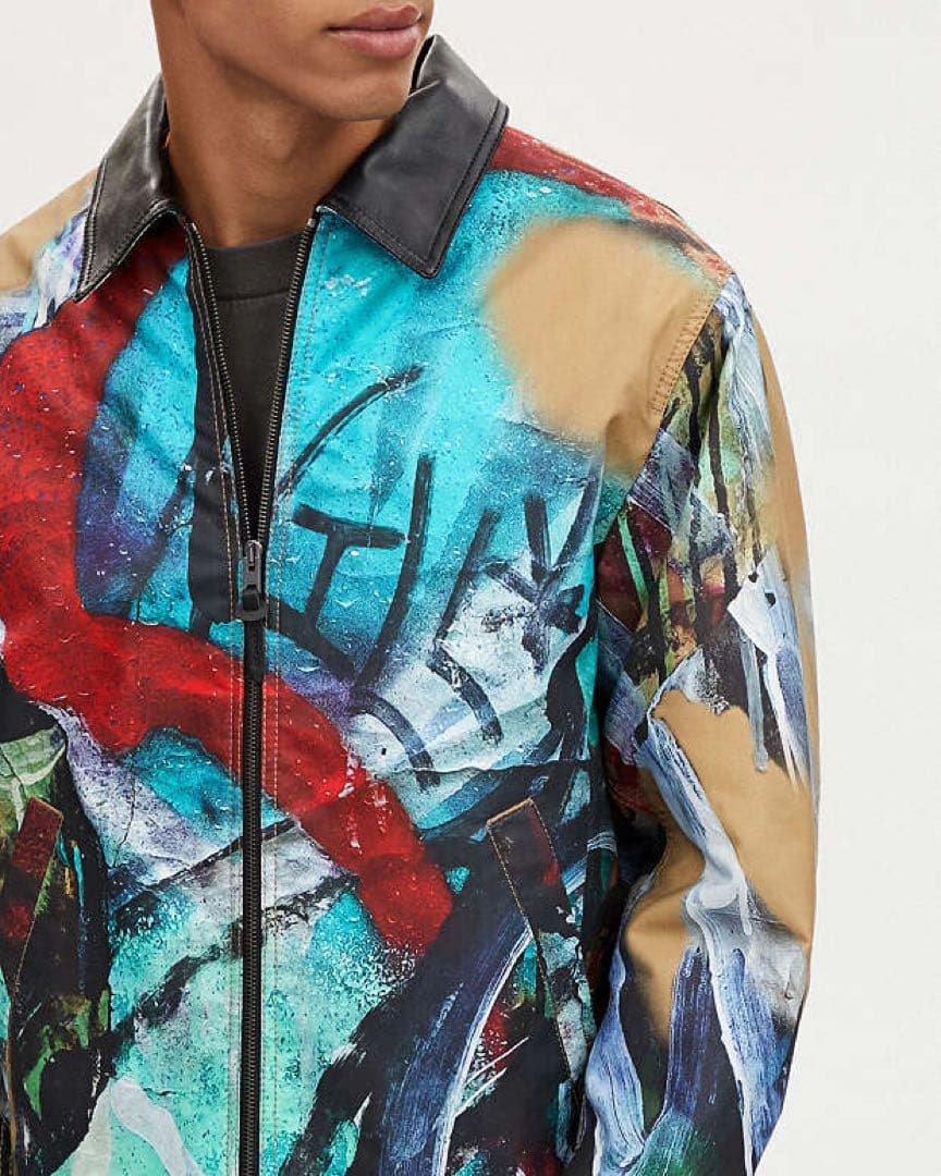 COACH MINT + SERF コラボ 羊革切替 ジャケット 総柄 美品