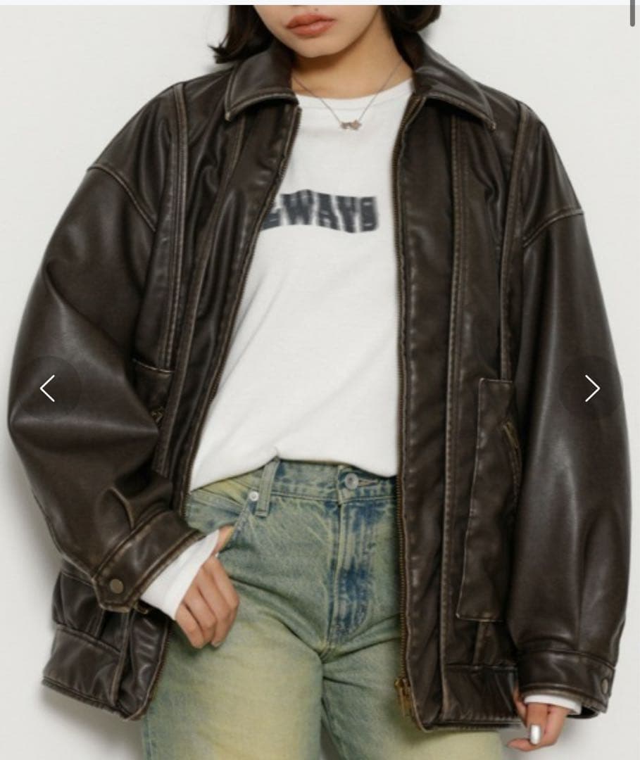 Laguagem フェイクレザージャケット