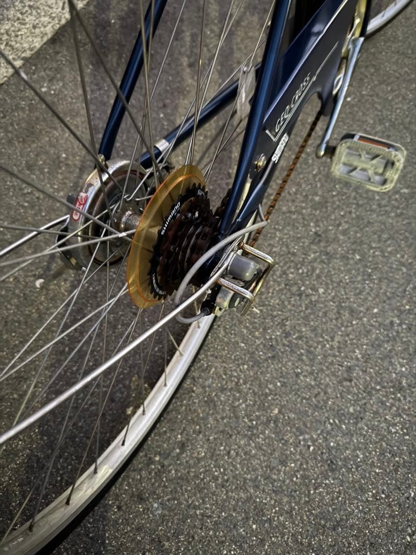 154 自転車 大阪市 【引取り限定】 27インチ 美品 変速付き