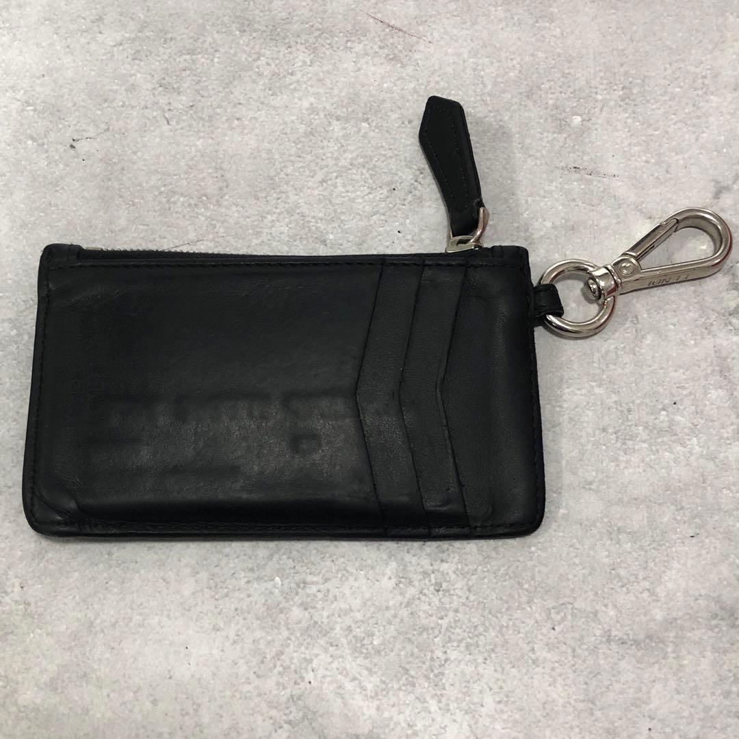 FENDI ロボットフェイス フラグメントケース レザー ブラック 小銭入れ