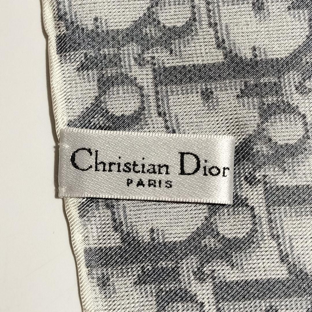 美品 Christian Dior スカーフ トロッター ロゴ 総柄 66cm