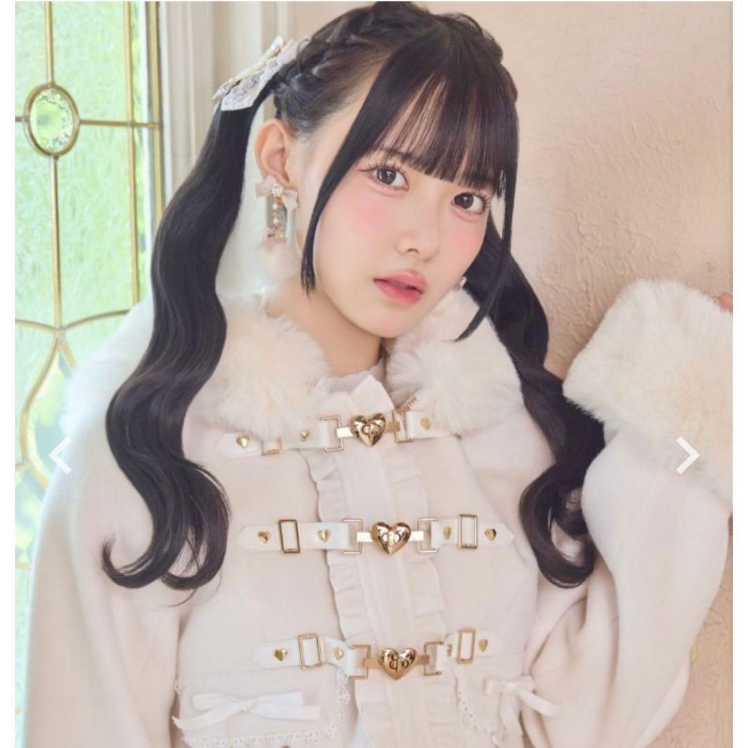 ROJITA ハートバックルショートコート ホワイト