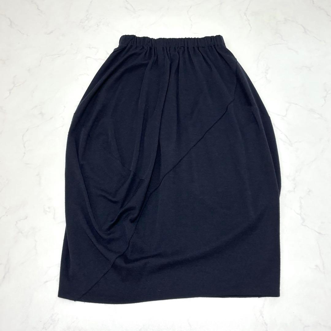 ヨーガンレール ウールジャージー バルーンスカート ストレッチ 定番人気 M 黒