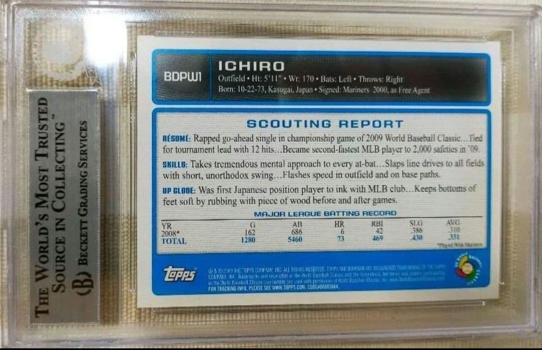 ★イチロー選手　直筆サインカード　★WBC2009