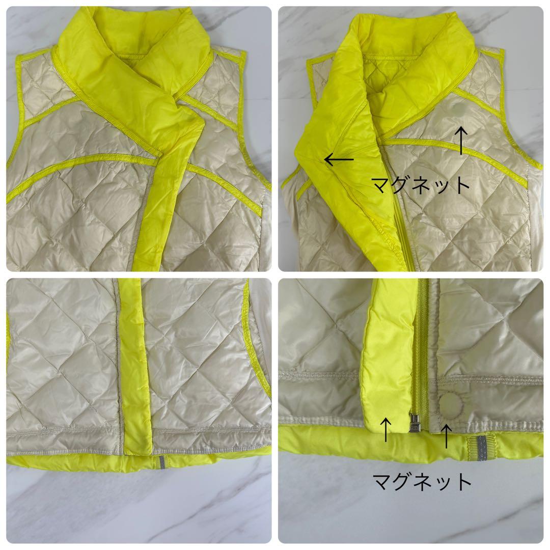 ルルレモン　lululemon 中綿　ベスト　リバーシブル　イエロー　蛍光色