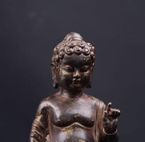 誕生仏　古銅仏像　旧家蔵出品　#672