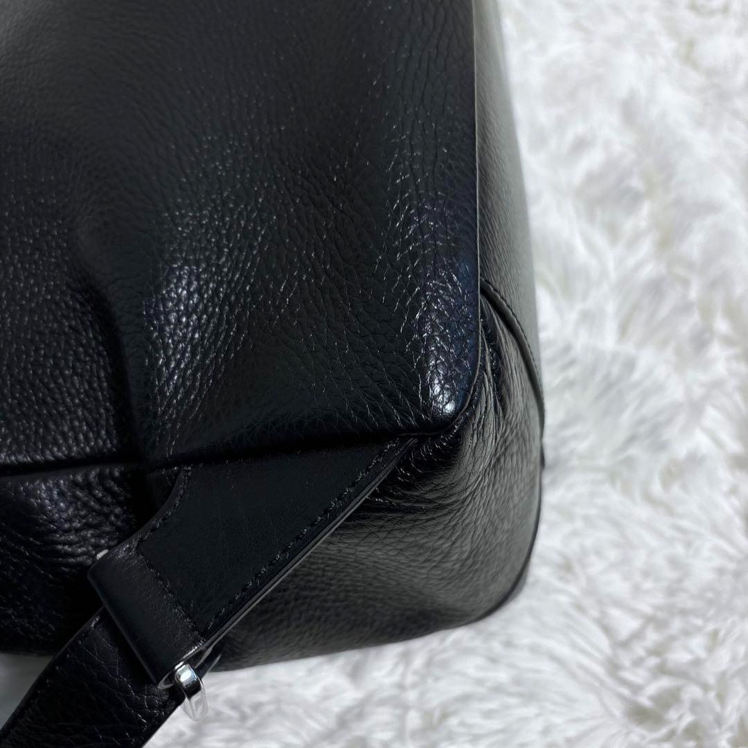 p*n様 ヒロフ ランポ リュック バックパック 2way A4 レザー 黒