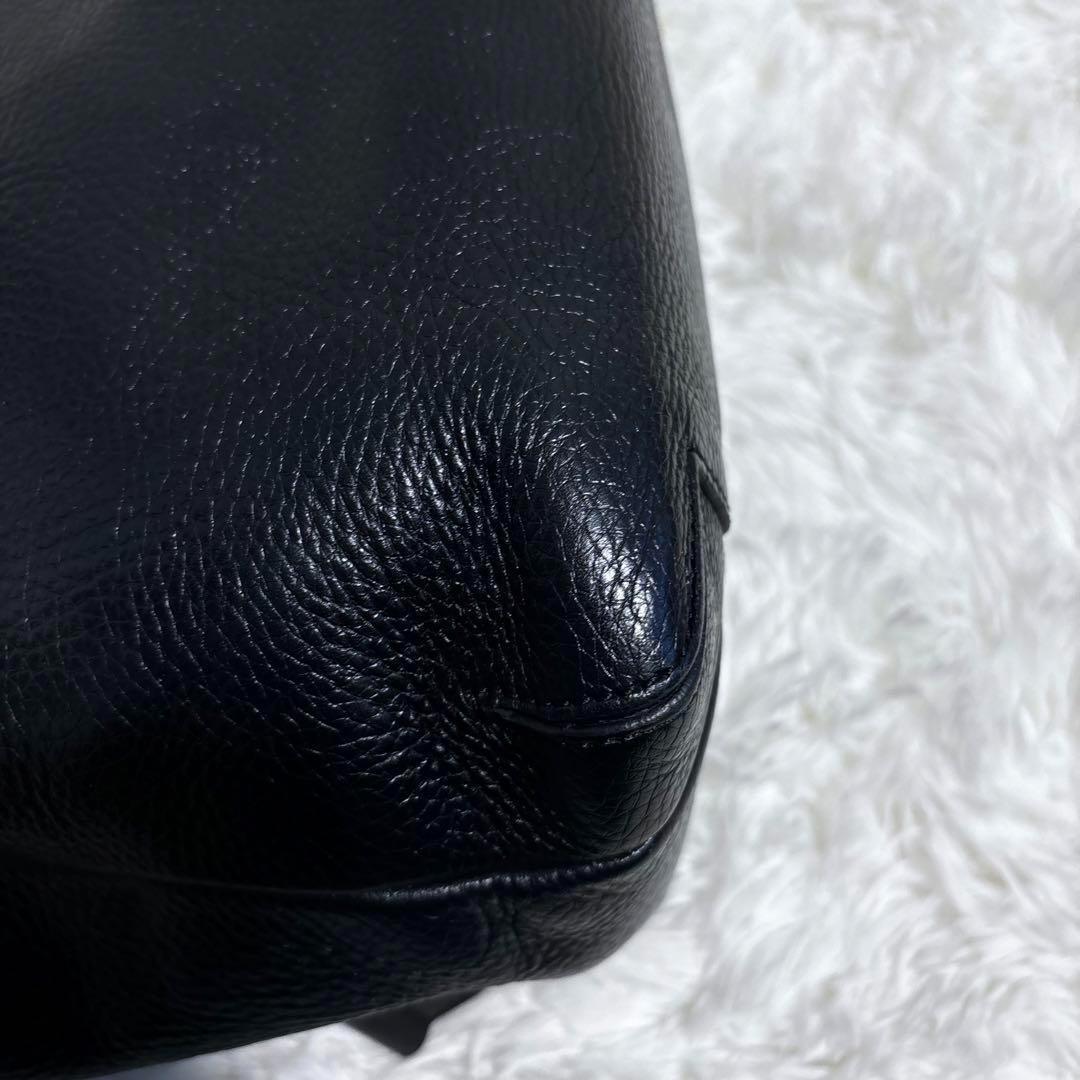 p*n様 ヒロフ ランポ リュック バックパック 2way A4 レザー 黒