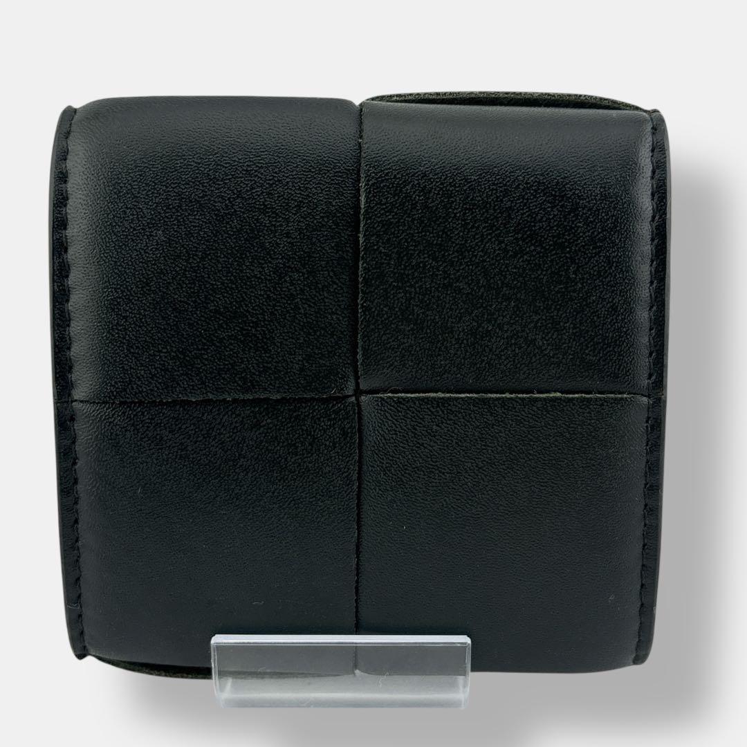 美品 現行 ボッテガヴェネタ カセット ケース ダークグリーン レザー