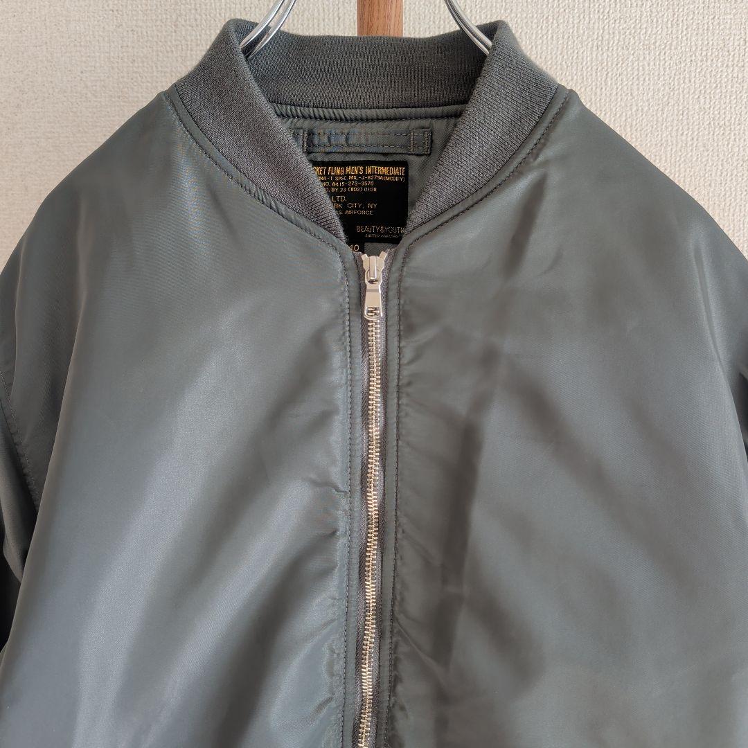 BEAUTY&YOUTH別注 AVIREX 66ナイロン MA-1 フライト L