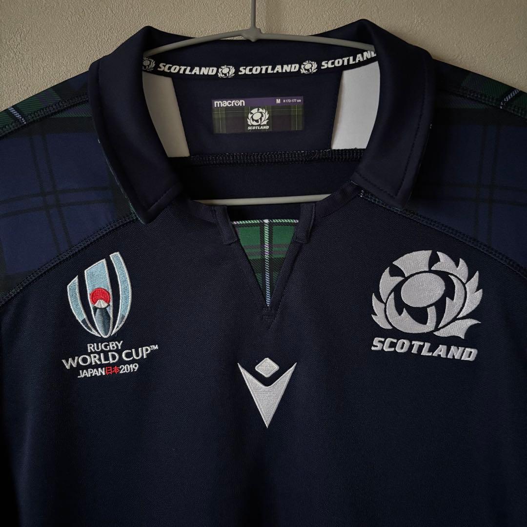 美品 macron スコットランド代表 ラガーシャツ ワールドカップ2019