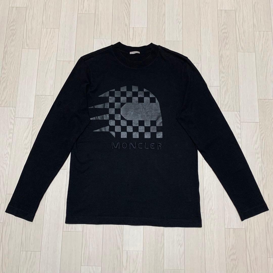 極美品　モンクレール　ロンT 長袖Tシャツ　ブラック　M　国内正規品　3S550