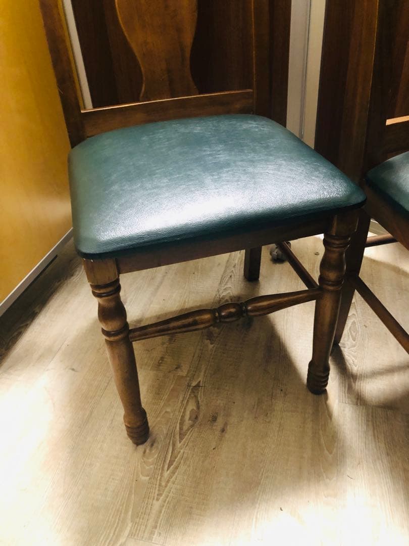 アンティーク　木製ダイニングチェア 2脚セット