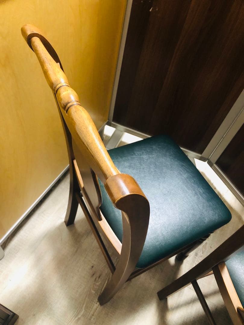 アンティーク　木製ダイニングチェア 2脚セット