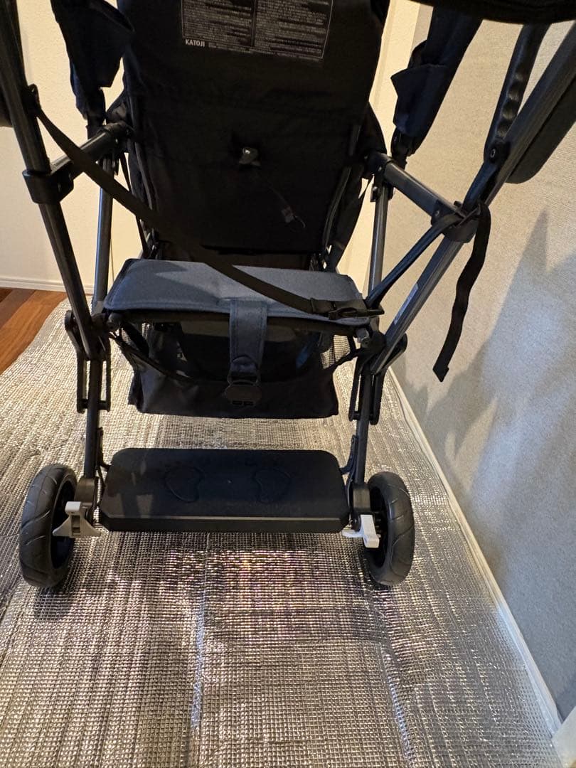 【美品】KATOJI カトージ ベビーカー 二人でゴー　ネイビー　2人乗り用