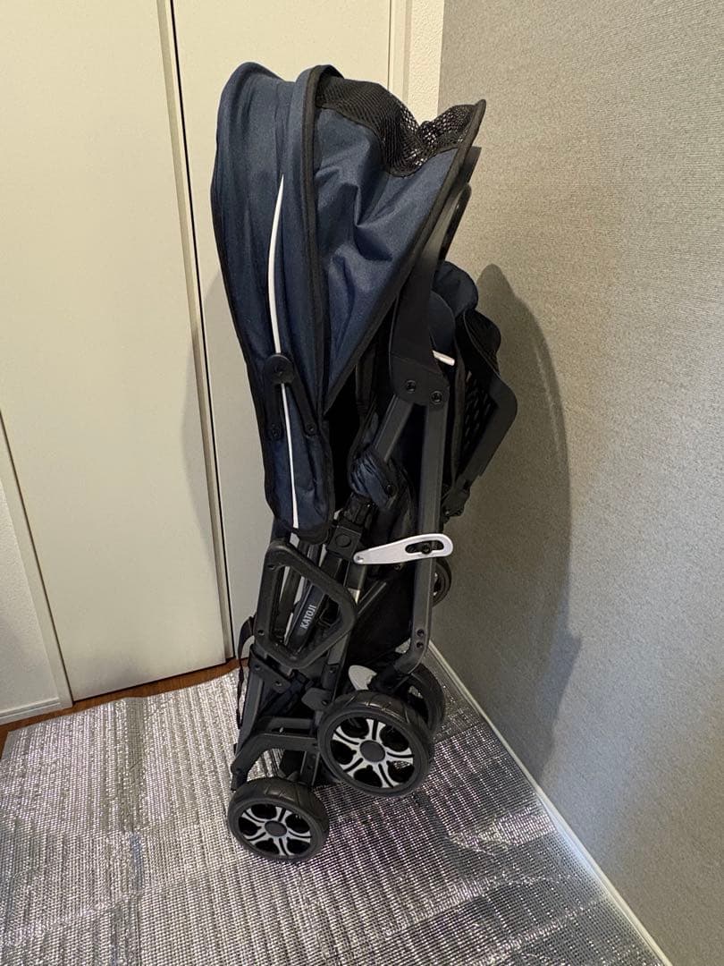 【美品】KATOJI カトージ ベビーカー 二人でゴー　ネイビー　2人乗り用