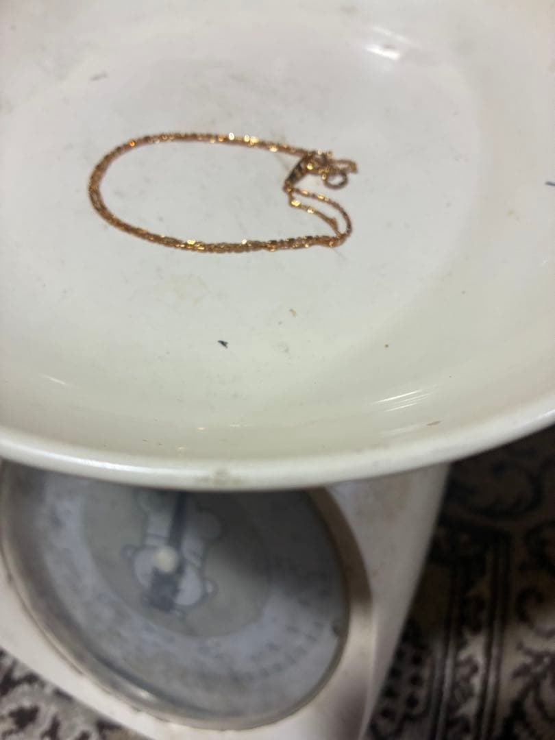 刻印K18 4グラム弱　二重チェーン　ブレスレット