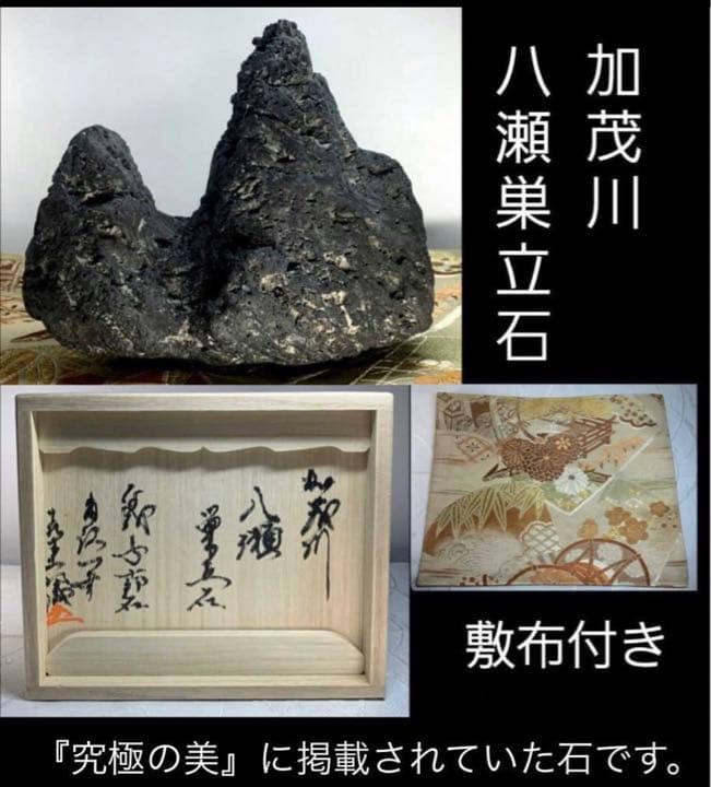 3933 加茂川巣立石 平成与十郎石 桐箱付き 有沢一幸氏作